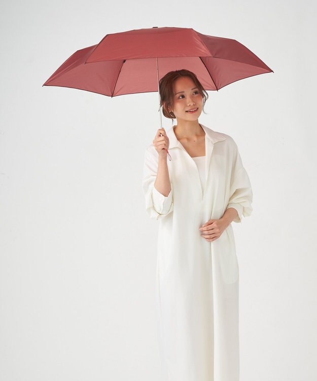 MOONBAT 【Pitaa】 pen プレーン 無地  折りたたみ傘 雨傘 超軽量 55cm ダークオレンジ