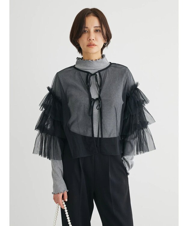 Green Parks ・ＥＬＥＮＣＡＲＥ　ＤＵＥ　テレコハイネックロンＴＥＥ Gray Mixture