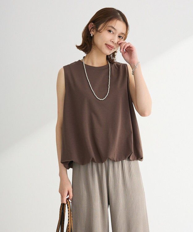 Green Parks ・Ｐｅｔｉｔ　Ｆｌｅｕｒ　バルーンノースリーブプルオ Brown