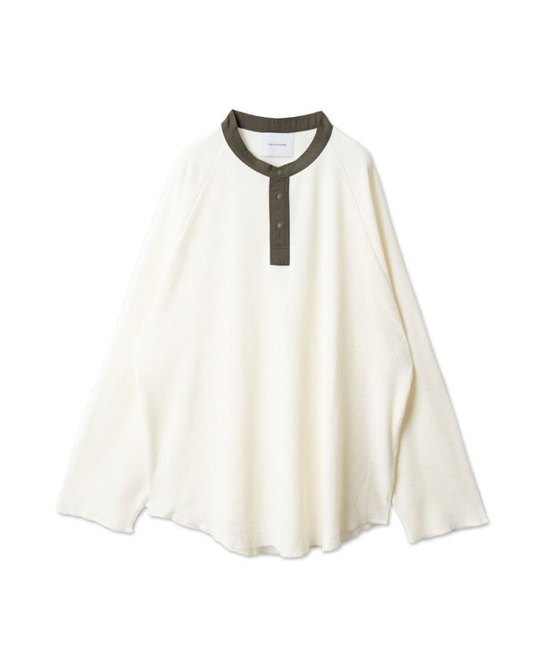 WEGO 【ユニセックス着用ITEM】ラグランヘンリーネックT オフホワイト
