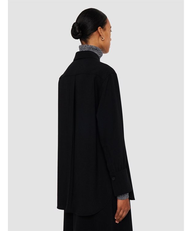 JOSEPH フルイドツイル　ユーティリティシャツ Black
