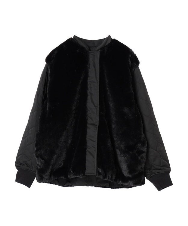 CRAFT STANDARD BOUTIQUE リバーシブルファーブルゾン Black