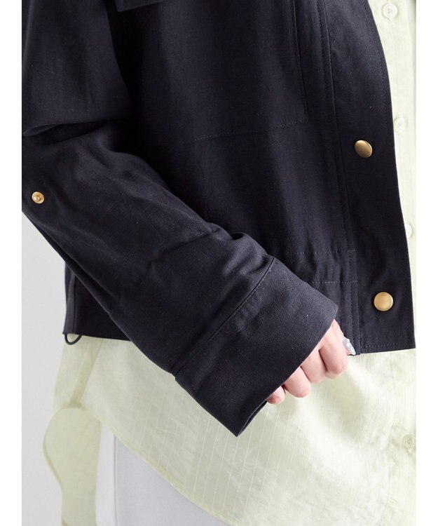 Te chichi リネンライクWポケットジャケット ネイビー