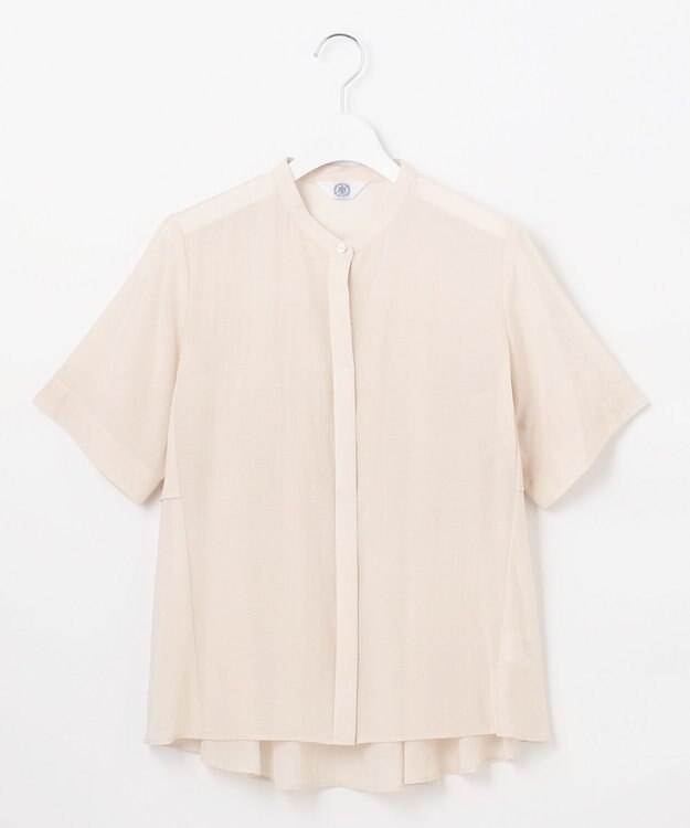 J.PRESS LADIES 【WEB限定カラーあり・洗える・速乾・接触冷感】リライムライトローン バックフリル ブラウス ライトベージュ系