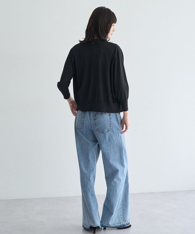 YECCA VECCA 【マシンウォッシャブル】カーディガン Black