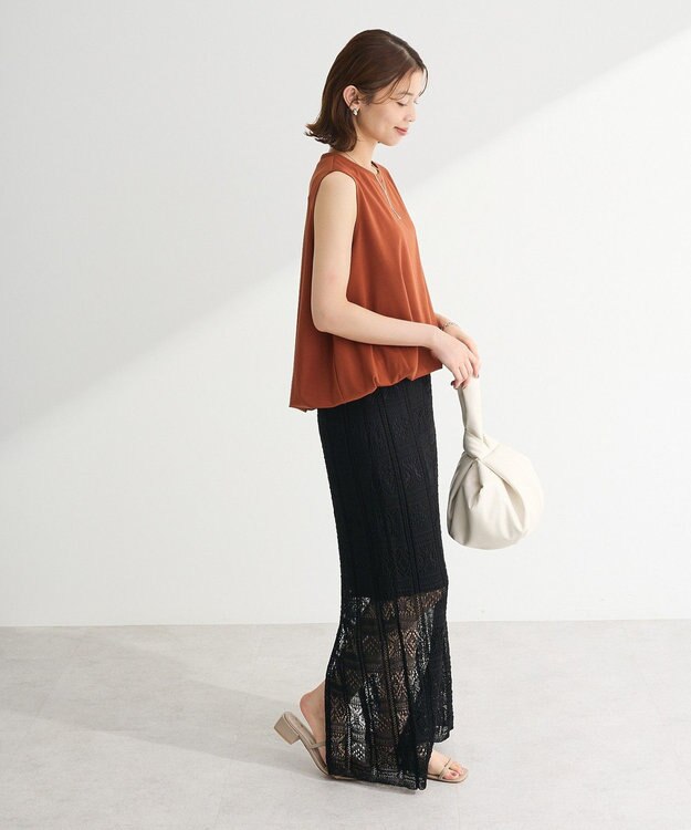 Green Parks ・Ｐｅｔｉｔ　Ｆｌｅｕｒ　バルーンノースリーブプルオ Terracotta