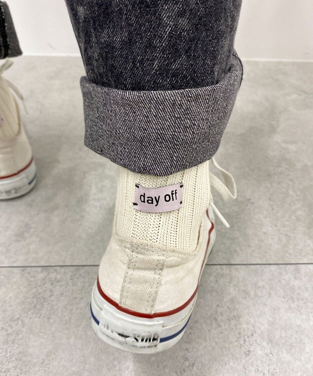 WEGO バックデザインクルーソックス オフホワイト