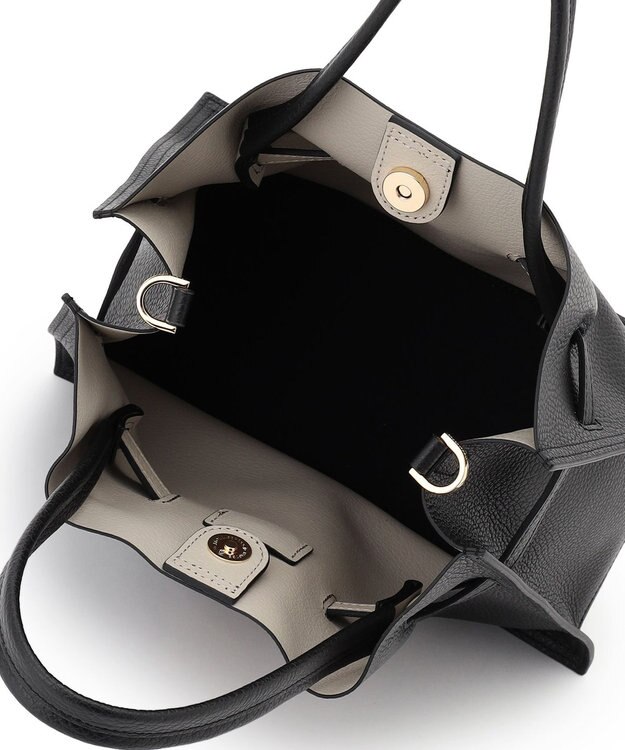 23区 【先行予約】VIOLAd'ORO イタリアンWフェイスレザー トートバッグ ブラック系