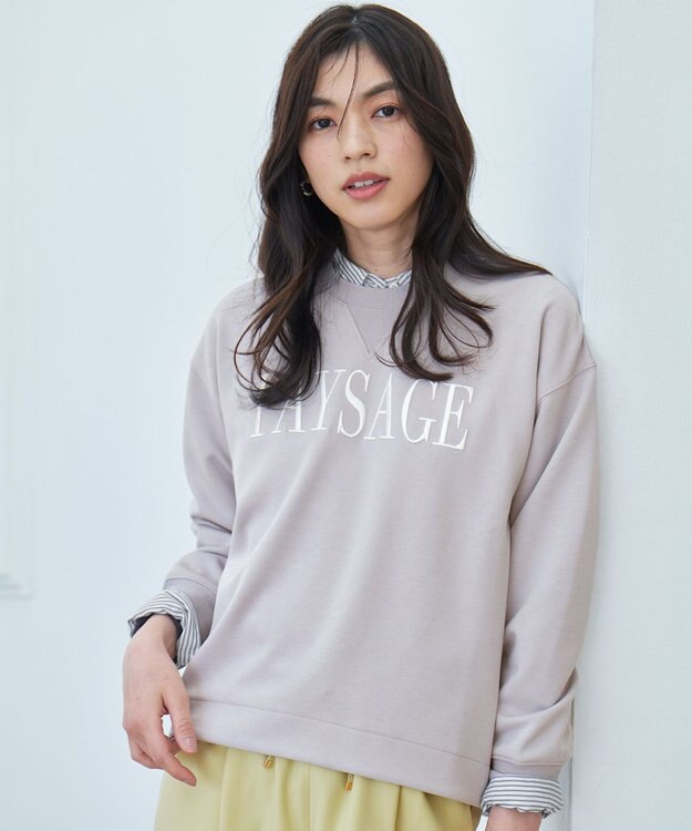 ANY ダンボールエンブロイダリープルオーバー ライトグレー