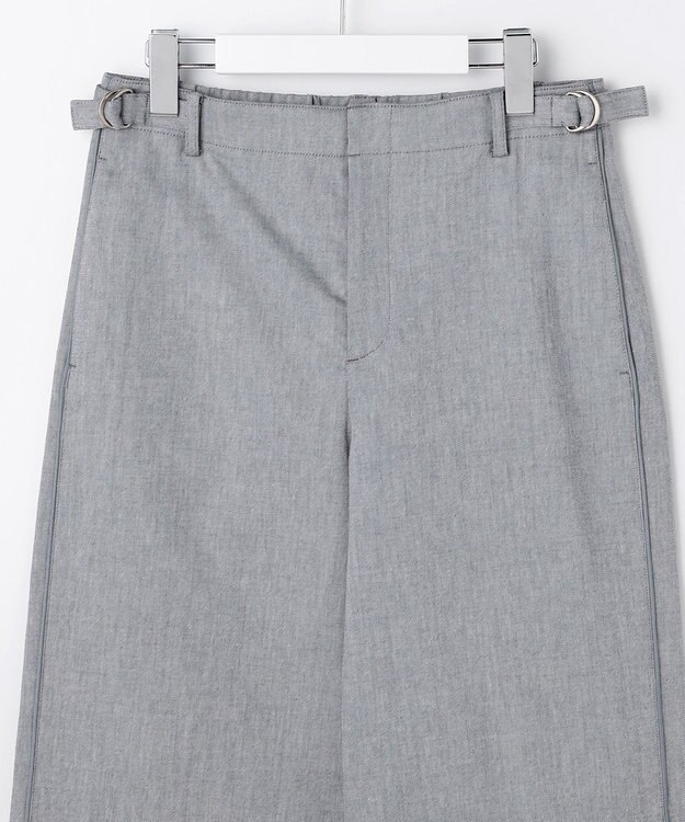 J.PRESS LADIES S TCリネン ドライツイル ストレート パンツ グレーシャンブレー系