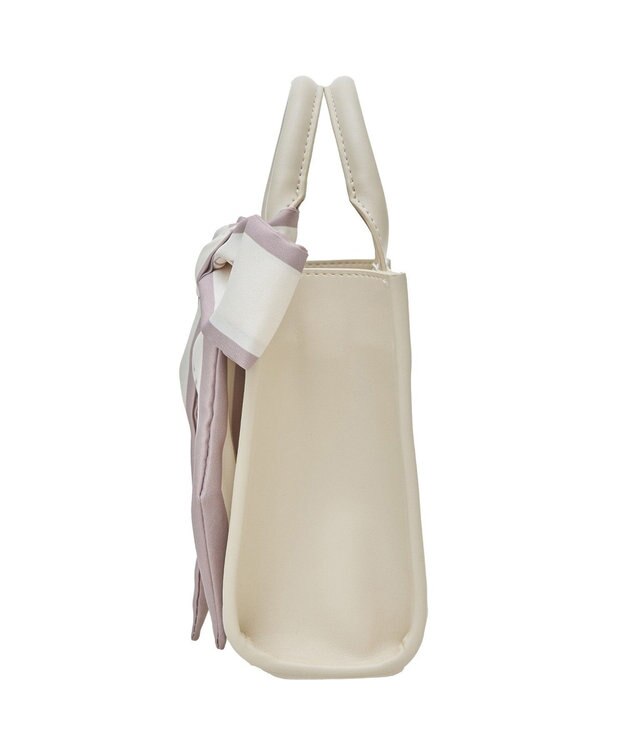 Maison de FLEUR スカーフ付リボンキルティング2Wayバッグ Ivory