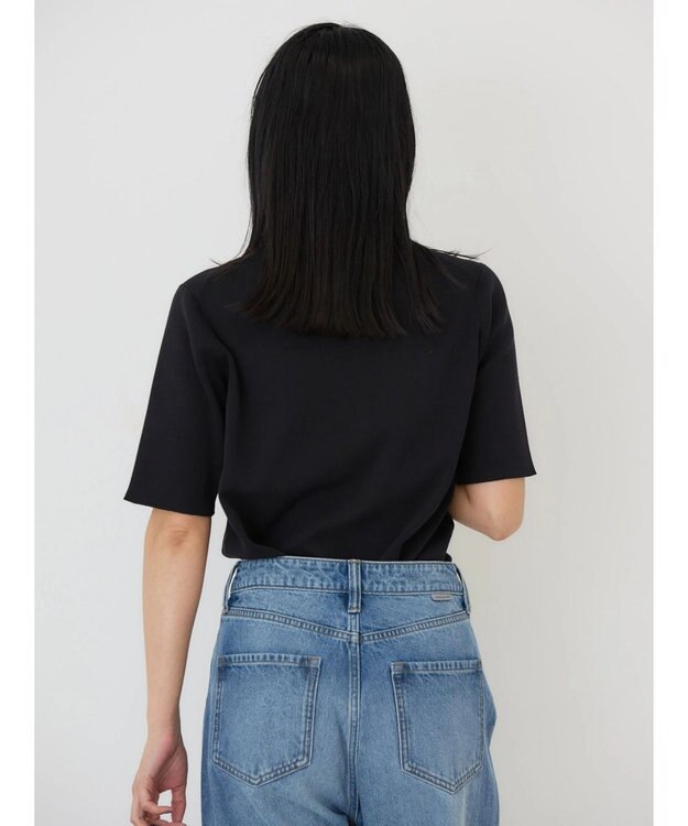 AMERICAN HOLIC ５分袖ニットプルオーバー Black