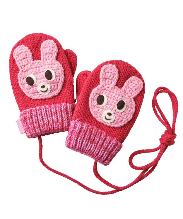MIKI HOUSE HOT BISCUITS 【1-5歳】 編みモチーフ付き ミトン（手袋）
