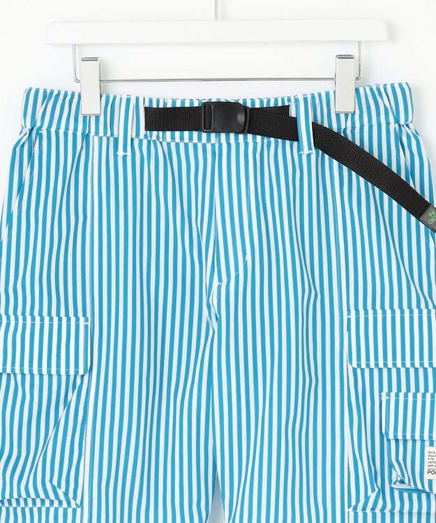 PW CIRCULUS 【高通気 / 軽撥水 / 軽量のDotAir 使用】【MEN】ストライプ柄ショーツ サックスブルー系2