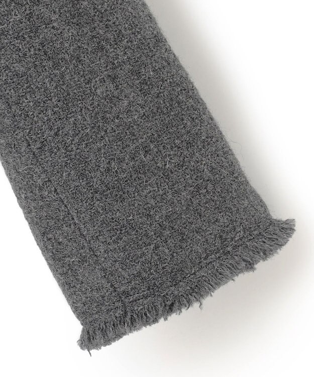 BEIGE， MILLAM / フェイクレザーパッチツイードジャケット Md Gray