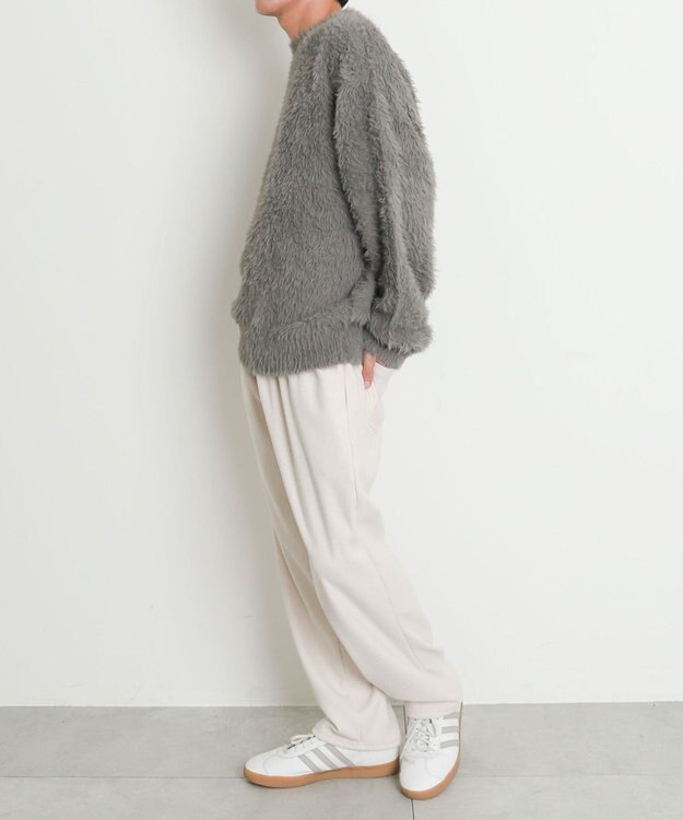 WEGO 【暖パンツ/SMLサイズ展開】裏ベロアシェフパンツ ホワイトアイボリー