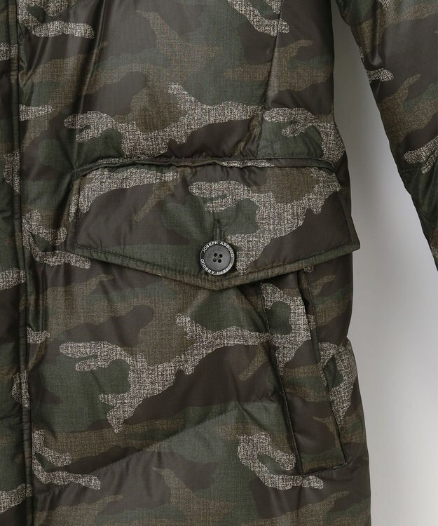 JOSEPH ABBOUD MOUNTAIN 【ECOファー/撥水/9ポケット】カモフラージュ ダウン コート カーキ系6