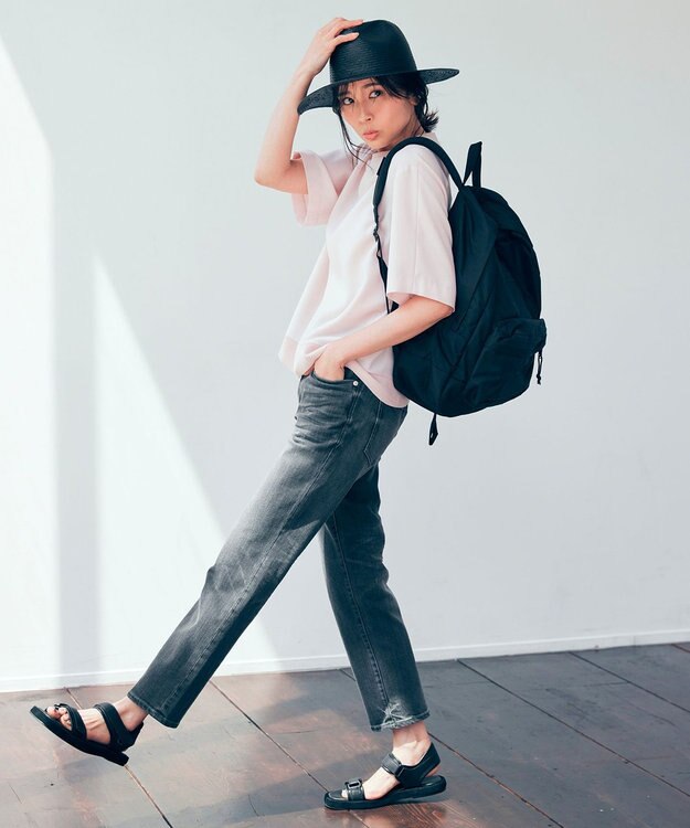 ICB 【新色追加・洗える】 FluidBackSatin Tブラウス ピンクベージュ系