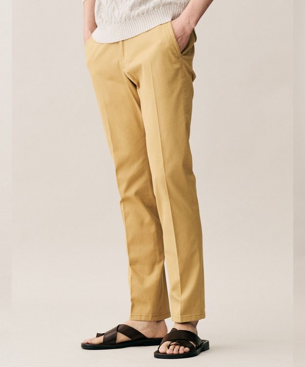 JOSEPH ABBOUD 【ウエストも伸びる!オーガニックコットン使用】ハイパワーカルゼ パンツ 26SSモデル キャメル系