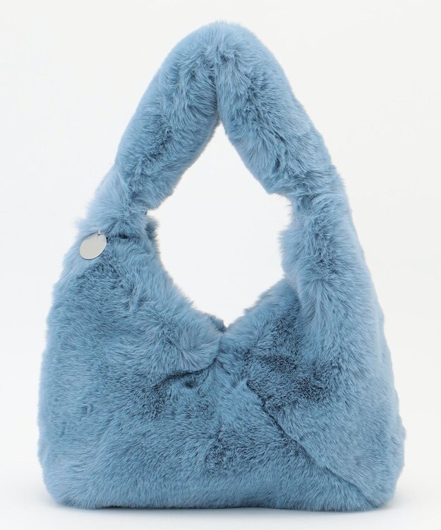 Feroux フェイクファーミニ バッグ スカイブルー系