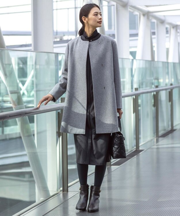 J.PRESS LADIES 【2way】ボンディングキルト バッグ ブラック系