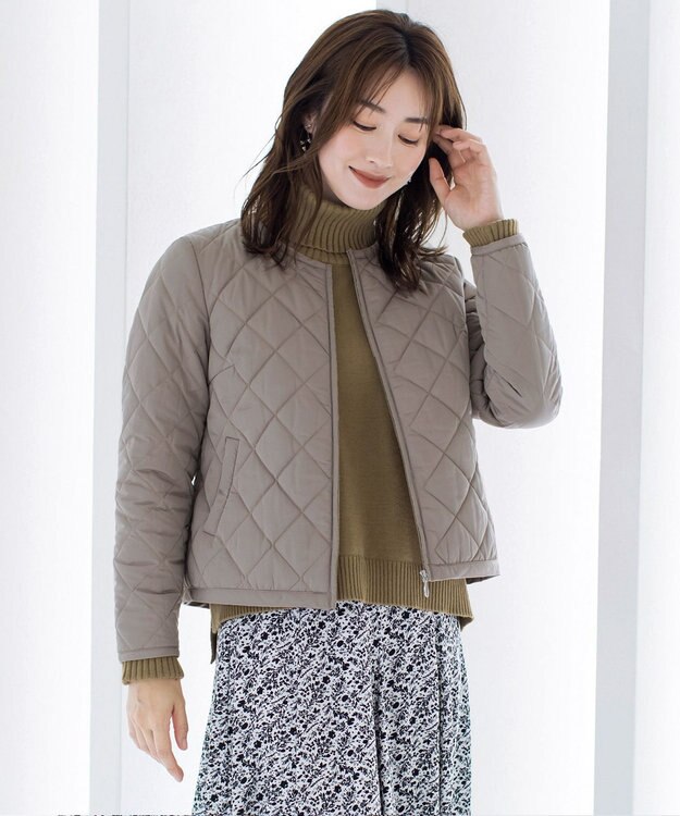 Tiaclasse 【洗える】もっちり柔らかいリブタートルプルオーバーニット ライトカーキ