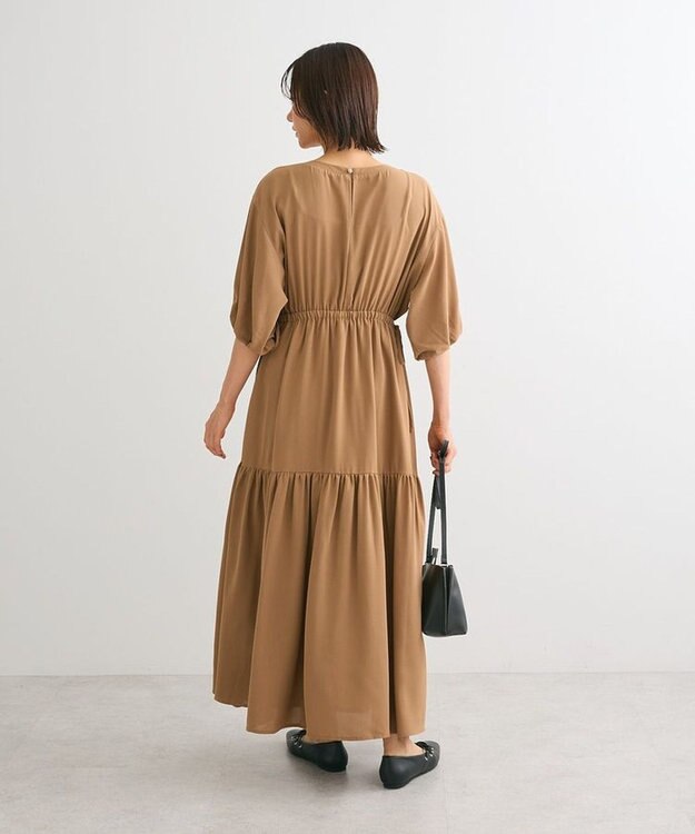 Green Parks ・ＥＬＥＮＣＡＲＥ　ＤＵＥ　５分袖ティアードワンピース Beige