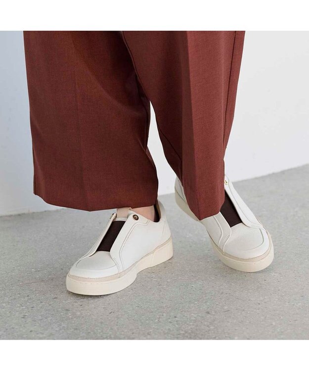 MODE ET JACOMO <MODE ET JACOMO>スリップオンスニーカー ホワイトコンビ