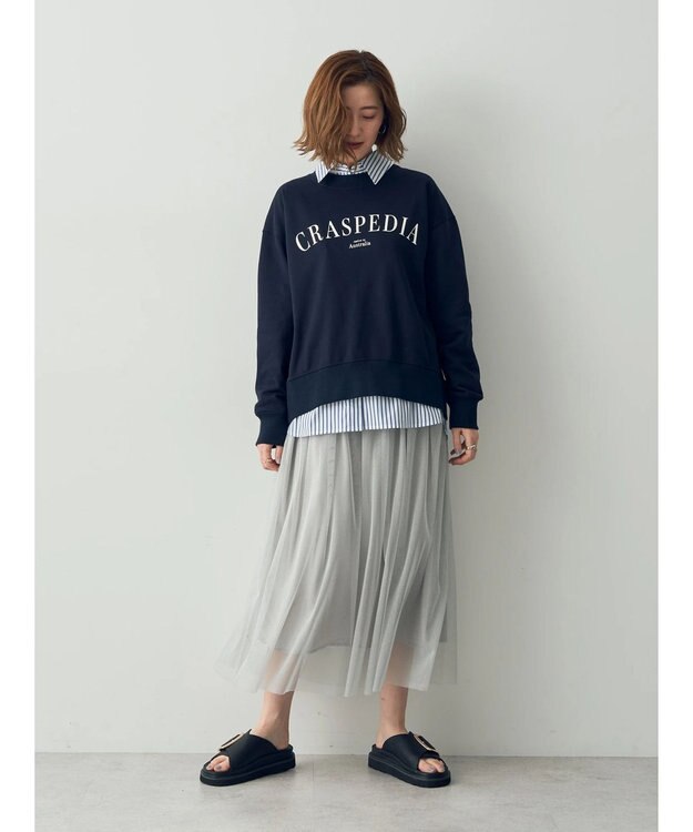 YECCA VECCA ラメチュールギャザースカート Light Gray