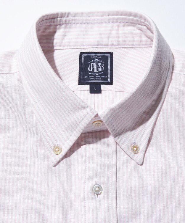J.PRESS MEN 【KING SIZE】【定番】アービングキャンディストライプ シャツ / ボタンダウン ピンク系1