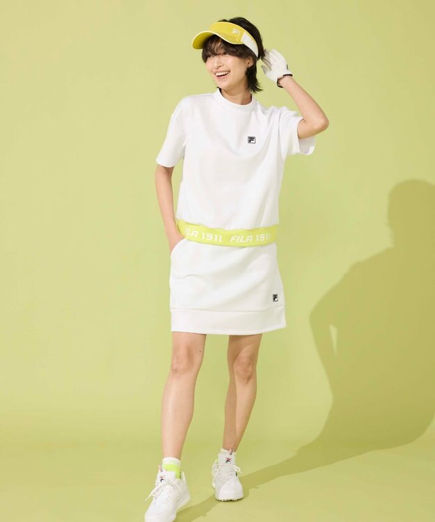 FILA GOLF／marie claire 【FILA GOLF】 ダンボールニットスカート ホワイト