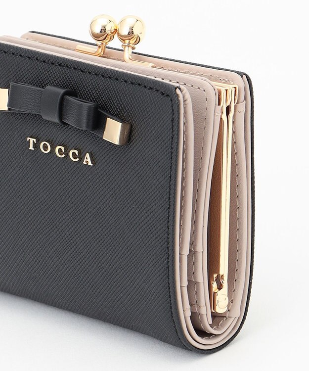 TOCCA TINY RIBBON BIFOLD WALLET 2つ折り財布 ブラック系