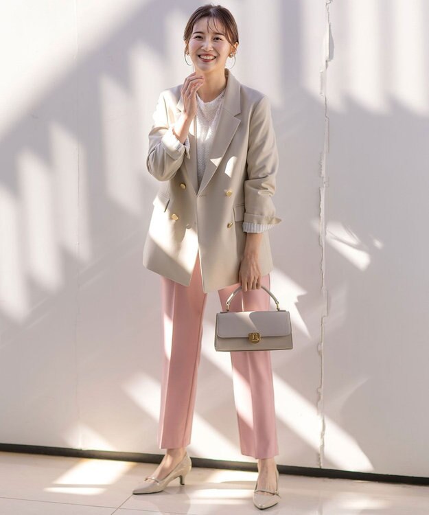 ANY SIS 【洗える】褒めらレディテーラード ジャケット ライトベージュ