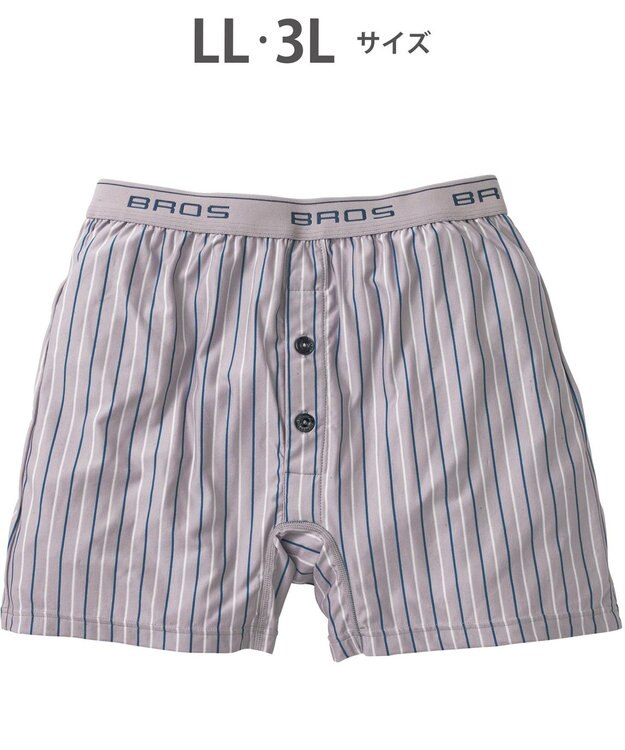 WACOAL MEN トランクス しめつけすぎずダブつかない ストレッチ素材 前開き 下着 メンズ GT4111 /ブロス バイ ワコールメン グレー