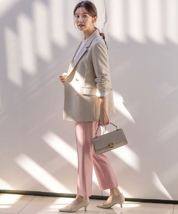 ANY SIS S 【洗える】褒めらレディテーラード ジャケット ライトベージュ