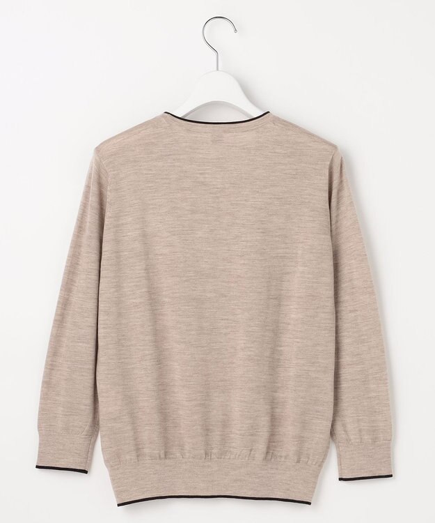 J.PRESS LADIES トリムツイン ニット ベージュ系