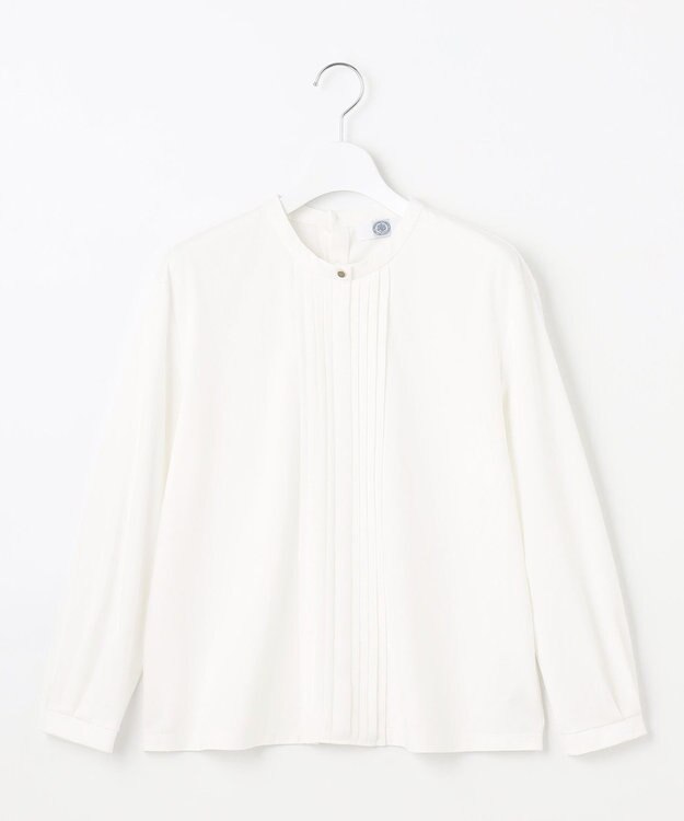 J.PRESS LADIES 【吸水速乾】プレーティングジャージー タックディティール カットソー ホワイト系