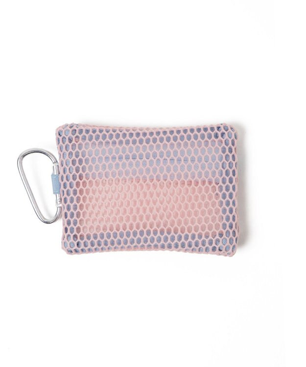 WEGO メッシュ配色ポーチ ピンク