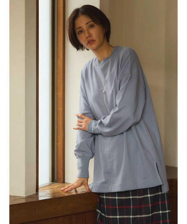 Green Parks ＢＰセンターシームミニ裏毛プルオーバー Sax