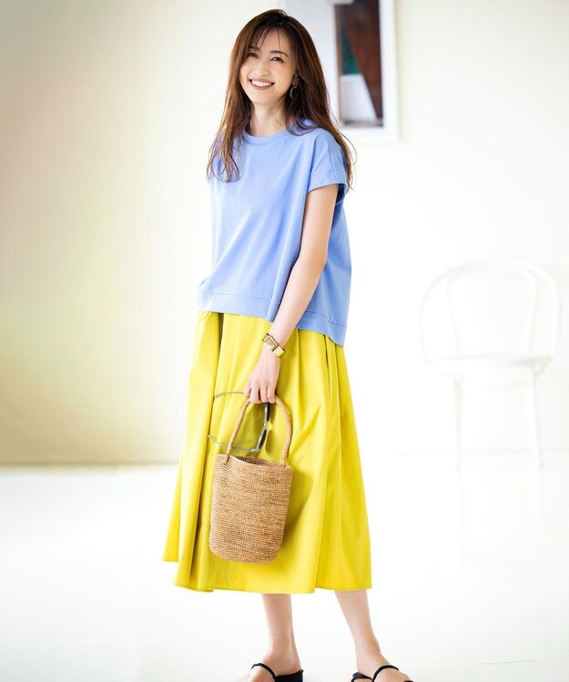 組曲 【弱撥水機能・UVケア】ライトナイロンストレッチ パンツ イエロー系