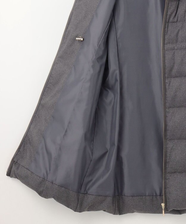 ANY SIS 【撥水・洗える】リッチファーフードロング ダウン グレー