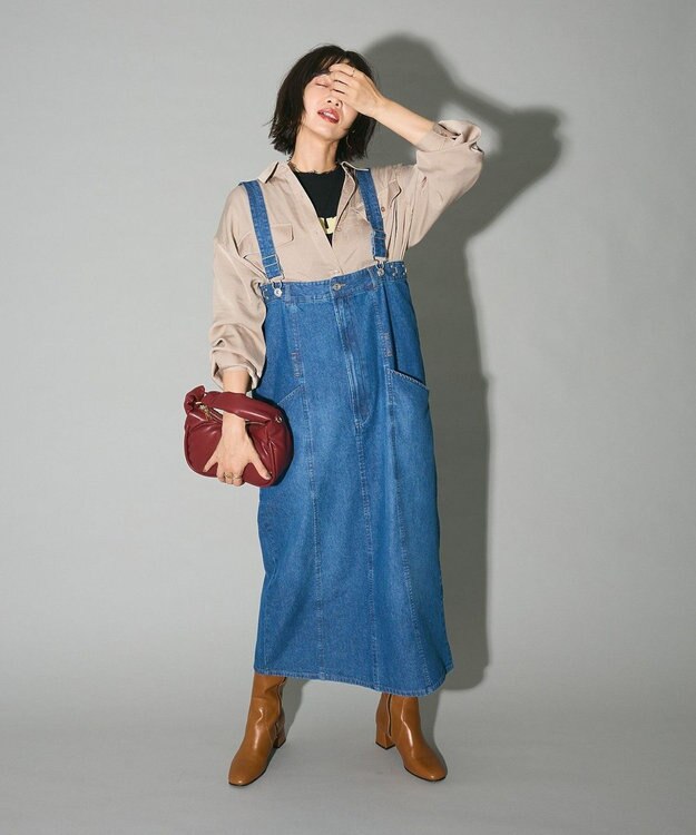 Green Parks ・ＳＵＧＡＲ　ＳＰＯＯＮ　２ｗａｙデニムジャンスカ Indigo