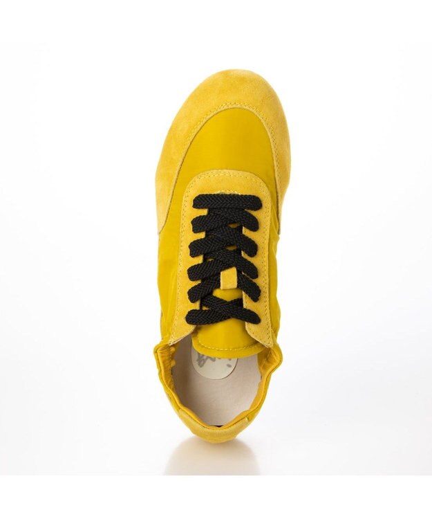 ing <ing>シャーリングローヒールスニーカー イエロー