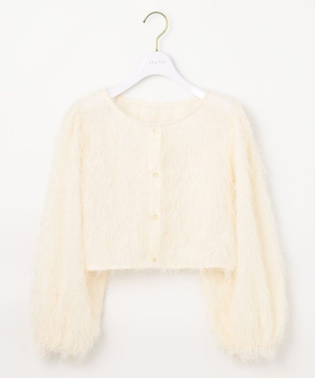 ANY SIS 【洗える】カットジャカード 羽織 アイボリー