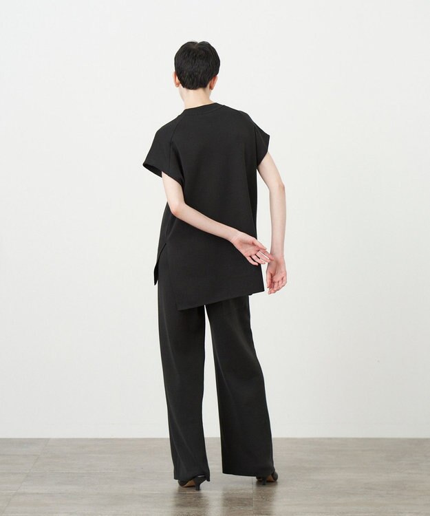 ATON 50/2 NATURAL DYED ORGANIC | モックネックプルオーバー BLACK