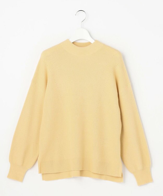 ANY SIS CICA加工 ビューティ畔ボトルネック ニット イエロー