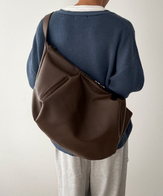 WEGO 【ユニセックス着用ITEM】タックポケットBIGショルダー ブラウン