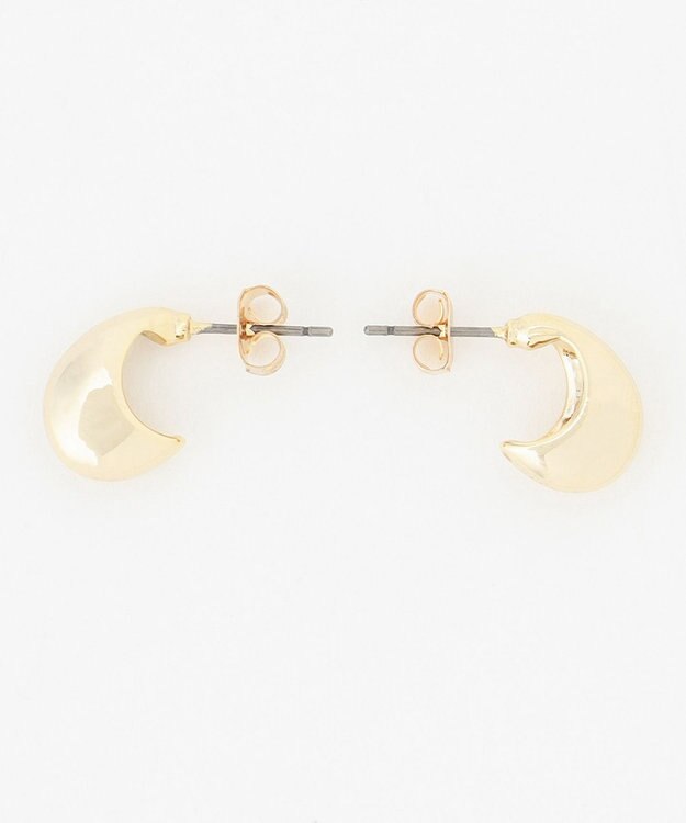 ANY クレセントムーン ピアス（両耳用） ゴールド系