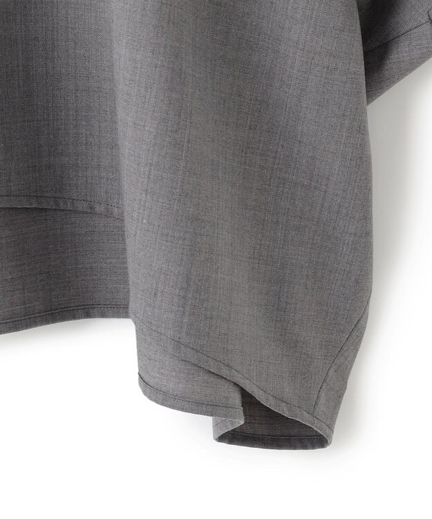 ICB 【洗える】Ｔ/Ｗブロード ハイネックブラウス ライトグレー系