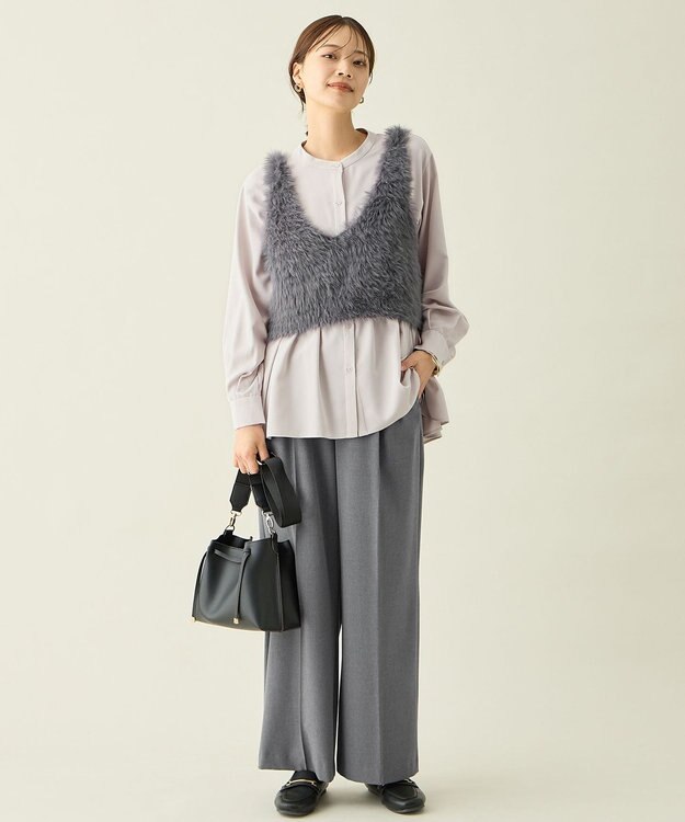 ANY エニィファンクションペプラムブラウス エクリュ